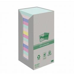 Cheap Stationery Supply of Post it Recycled Notes 76x76mm Assorted Colours 100 Sheets Per Pad Pack of 16 7100259226 38809MM Office Statationery
