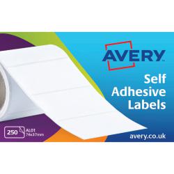 Cheap Stationery Supply of Avery Address Label Roll 76x37mm White (Pack 250 Labels) AL01 43474AV Office Statationery