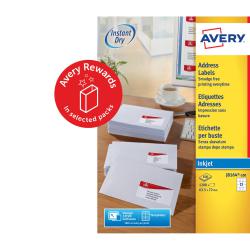 Cheap Stationery Supply of Avery Inkjet Address Label 63.5x72mm 12 Per A4 Sheet White (Pack 1200 Labels) J8164-100 43614AV Office Statationery
