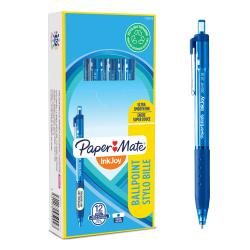 Cheap Stationery Supply of Paper Mate InkJoy 300 Retractable Ballpoint Pen 1.0mm Tip 0.7mm Line Blue (Pack 12) 56148NR Office Statationery