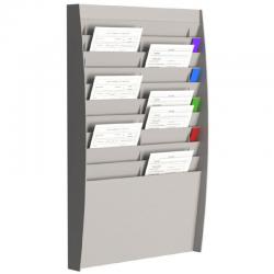 Cheap Stationery Supply of Fast Paper Document Control Panel/Literature Holder 2 x 10 Compartment A4 Grey 75121PL Office Statationery