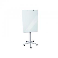 Cheap Stationery Supply of Dahle Glass Mobile Flipchart Easel Magnetic 700x1000mm Grey D01215732 84169PL Office Statationery