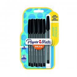 Cheap Stationery Supply of PaperMate Inkjoy 100 Capped Ballpoint Pens Medium Black (Pack of 8) 1956739 GL56739 Office Statationery
