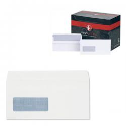 Cheap Stationery Supply of Plus Fabric DL Envelopes Window Wallet Self Seal 120gsm White (Pack of 500) J22370 JDJ22370 Office Statationery