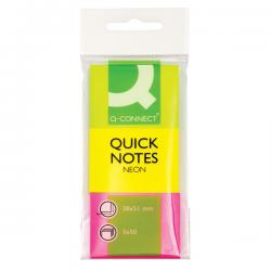Cheap Stationery Supply of Q-Connect Quick Notes 38 x 51mm Neon (Pack of 3) KF01224 KF01224 Office Statationery