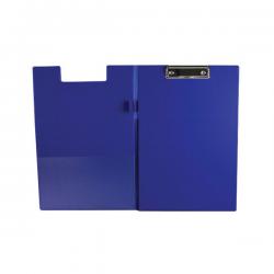 Cheap Stationery Supply of Q-Connect PVC Foldover Clipboard Foolscap Blue KF01301 KF01301 Office Statationery