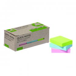 Cheap Stationery Supply of Q-Connect Recycled Notes 38x51mm Pastel Rainbow (Pack of 12) KF17326 KF17326 Office Statationery
