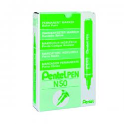 Cheap Stationery Supply of Pentel N50 Permanent Green Marker Bullet Tip (Pack of 12) N50-D PEN50GN Office Statationery