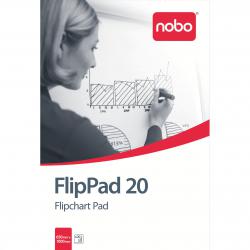 Cheap Stationery Supply of Nobo Flipchart Pad Plain 650x955mm 20 sheets Office Statationery