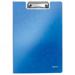 Cheap Stationery Supply of Leitz WOW Clipfolder with Cover A4 - Metallic Blue - Outer carton of 10 Office Statationery