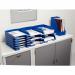 Leitz Plus A4 Slim Letter Tray - Blue - Outer carton of 10