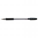 Pilot BPS GP Ball Pen Rubberised Grip Fine 0.7mm Tip 0.27mm Line Black Ref BPGPF01 [Pack 12] 003414