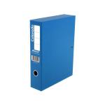 Rexel Colorado Box File 70mm Spine Lock Spring A4 Blue Ref 30443EAST [Pack 5] 010325