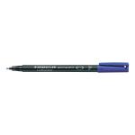 Staedtler 318 Lumocolor Permanent Pen Fine 0.6mm Line Blue Ref 318-3 [Pack 10] 013550