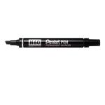 Pentel N60 Permanent Marker Chisel Tip Variable 3.9mm-5.7mm Line Black Ref N60-A [Pack 12] 018078