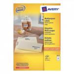 Avery Multipurpose Labels Laser Copier Inkjet 24 per Sheet 70x36mm White Ref 3475 [2400 Labels] 026723