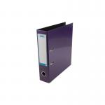 Elba Lever Arch File Laminated Gloss Finish 70mm Capacity A4+ Metallic Purple Ref 400021021 104213