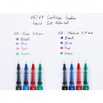 Pilot V5 Rollerball Pen Cartridge System Refillable Fine 0.5mm Tip 0.3mm Line Black 107100101 [Pack 10] 107996