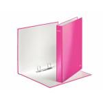 Leitz FSC WOW Ring Binder 2 D-Ring 25mm Size A4 Pink Ref 42410023 [Pack 10] 113684
