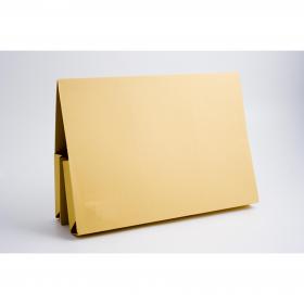 Guildhall Legal Wallet Double Pocket Manilla 315gsm 2x35mm Foolscap Yellow Ref 214-YLWZ [Pack 25] 114030