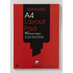 Goldline Layout Pad 50gsm Acid-free Paper 80 Sheets A4 White Ref GPL1A4Z [Pack 5]