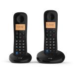 BT Everyday 1 Telephone 50 Contact Storage Caller ID Twin Black Ref 90665-1 141598