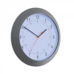 5 Star Facilities Wall Clock with Coloured Case Diameter 300mm Dark Grey 146867