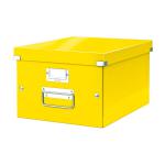 Leitz Click & Store Collapsible Storage Box Medium For A4 Yellow Ref 60440054 159861