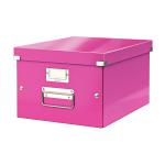 Leitz Click & Store Collapsible Storage Box Medium For A4 Pink Ref 60440023 162084