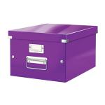 Leitz Click & Store Collapsible Storage Box Medium For A4 Purple Ref 60440062 164398