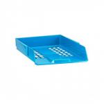 Avery Basics Letter Tray Stackable Versatile A4 Foolscap W278xD390xH70mm Blue Ref 1132BLUE 166051