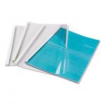 Fellowes White Thermal Binding Covers A4 Clear Front White Rear Ref 53151 [Pack 100] 171788