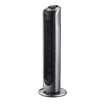 Tower Fan with Remote Control 3-Speed Oscillating 8hr Timer 240V 50W H710mm Dark Silver 272400