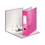 Leitz WOW Lever Arch File 80mm Spine for 600 Sheets A4 Pink Ref 10050023 [Pack 10] 291618