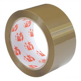 5 Star Office Packaging Tape Polypropylene 48mm x 66m Buff [Pack 6] 295896