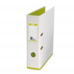 Oxford MyColour Lever Arch File Polypropylene Capacity 80mm A4Plus White & Lime Ref 100081032 296473