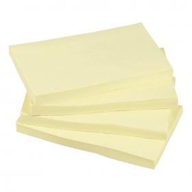 5 Star Office Re-Move Notes Repositionable Pad of 100 Sheets 76x127mm Yellow [Pack 12] 296646