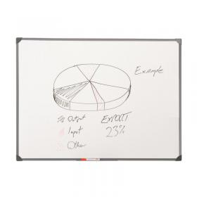5 Star Office Drywipe Non-Magnetic Board with Fixing Kit and Detachable Pen Tray W1200xH900mm 296980