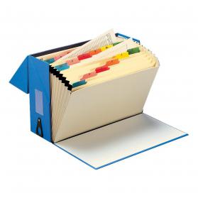 5 Star Office Expanding Box File 19 Pockets A-Z Foolscap Blue 297269