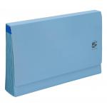 5 Star Office De Luxe Expanding File 16 Pockets 1-31 A-Z Jan-Dec Cardboard Cover Foolscap Blue 297285