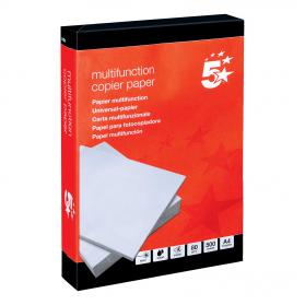 5 Star Office Copier Paper Multifunctional Ream-Wrapped 80gsm A4 White [5 x 500 Sheets] 297293