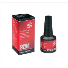 5 Star Office Endorsing Ink 28ml Black 297935