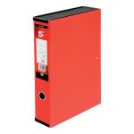5 Star Office Box File 75mm Spine Lock Spring Foolscap Red [Pack 5] 332845