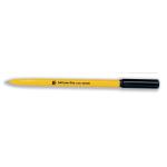 5 Star Office Ball Pen Yellow Barrel Fine 0.7mm Tip 0.3mm Line Black [Pack 50] 333328