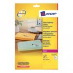 Avery Addressing Labels Laser 14 per Sheet 99.1x38.1mm Clear Ref L7563-25 [350 Labels] 35934X
