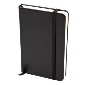 Silvine Executive Soft Feel Notebook 80gsm Ruled with Marker Ribbon 160pp A5 Black Ref 197BK 391133
