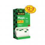 Scotch Magic Tape 810 Tower Pack 19mm x 33m (Pack of 14) 81933R14 3M07137