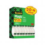 Scotch Magic Tape 810 Tower Pack 19mm x 33m (Pack of 24) XA004815701 3M10572