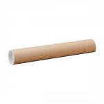 Postal Tube Cardboard with Plastic End Caps L720xDia.102mm PT 720/102MM [Pack 12] 469060