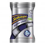 Sellotape Super Clear Premium Quality Easy Tear Tape 18mmx25m Ref 1569088 [Pack 8] 470448